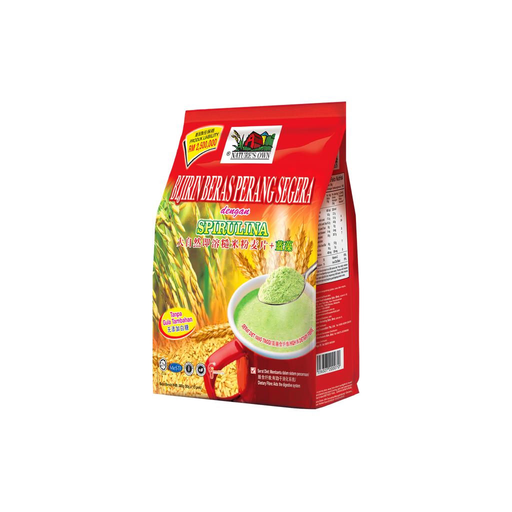 Instant Brown Rice Cereal with Spirulina No Added Sugar Nature's Own